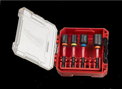 Accesorios Imp Milwaukee Juego de llaves para tuercas de servicio magnético shockwave™ de 4 piezas - 4932492445