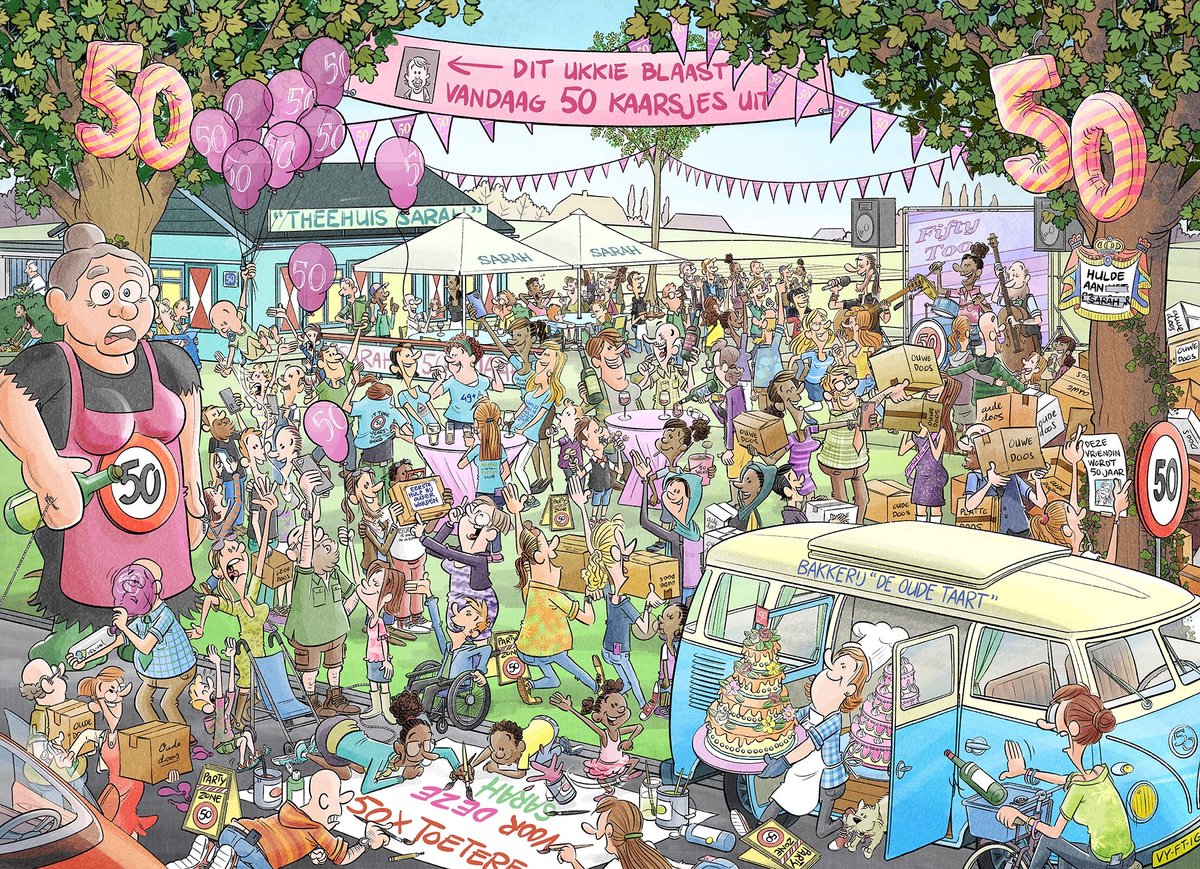 Puzzle per feste con dettagli personali dell'editore - evviva! Vedo Sarah 1000 pezzi