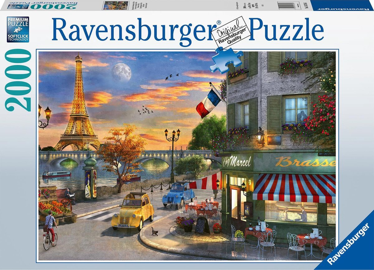 Ravvensburger Jigsaw puzzle serata romantica a Parigi, 2000st.