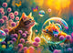 Puzzle Castorland mattina magica - 100 pezzi - giocattoli colorati.