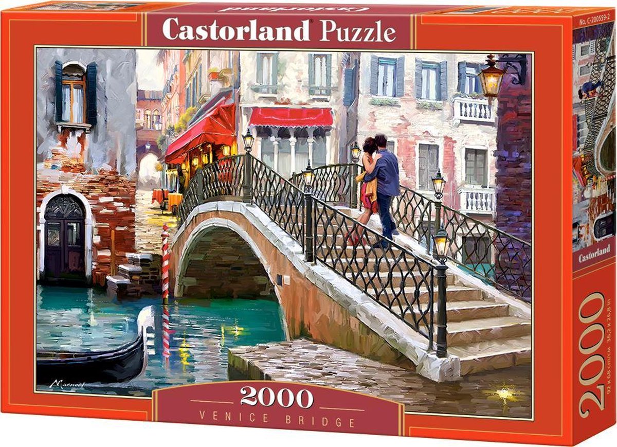 Castorland venice bridge – puzzel – 2.000 stukjes – satijnen afwerking – perfecte pasvorm – europese kwaliteit