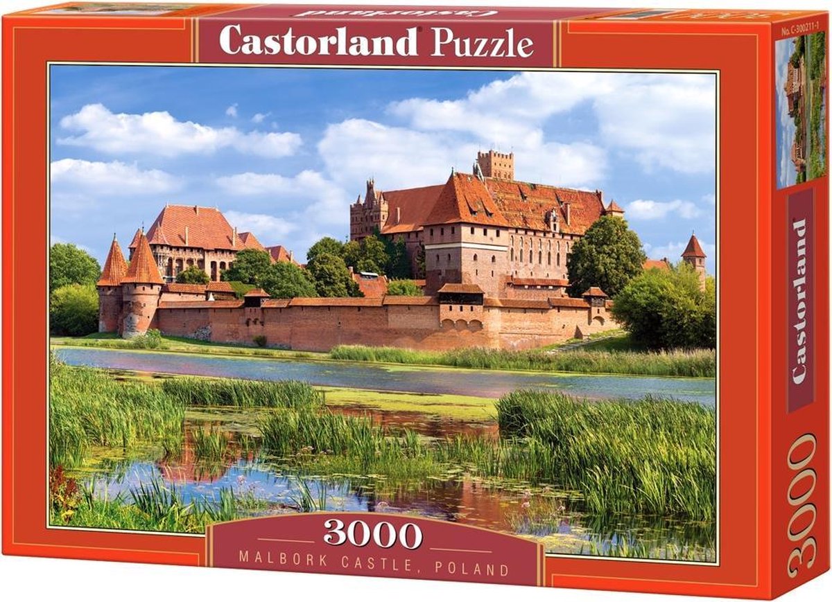 Castorland malbork castle, poland – puzzel – 3.000 stukjes – satijnen afwerking – perfecte pasvorm – europese kwaliteit