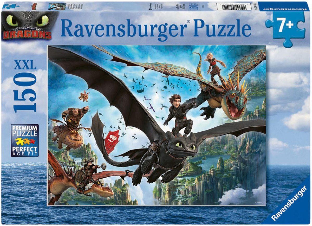 Puzzle Ravensburger draghi ed eroi - 150 pezzi. xxl