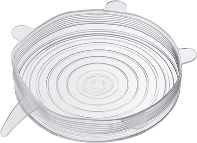 Coperchi per alimenti freschi Westmark rotondi - coperchi in silicone espandibili e riutilizzabili per vari contenitori, anche per fette di frutta, alternativa sostenibile - silicone, 6 pezzi