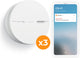 Detector de humo inteligente Netatmo con WiFi - detector de humo inteligente - funciona con Google Home Apple Home Kit - conectable - batería de 10 años - 3 piezas