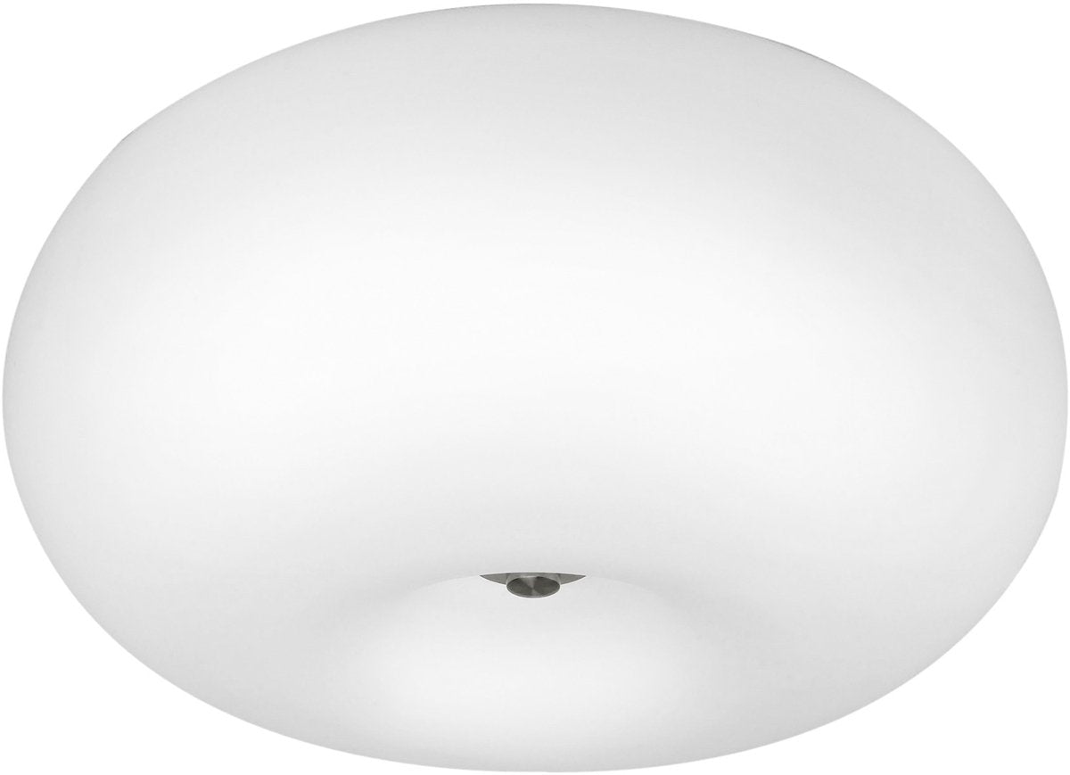 Eglo optica - plafondlamp - ø35 cm - nikkel-mat - wit