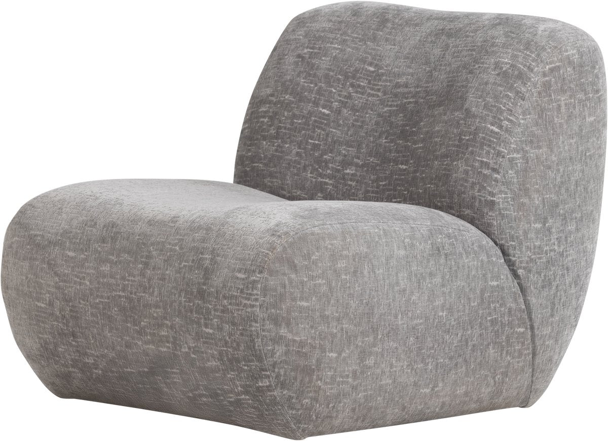 Poltrona Woood nomu crackle - velluto - azzurro - 74x76x92