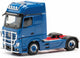 Herpa mercedes benz actros g. + bull bar e supporto lampada, scala blu 1:87