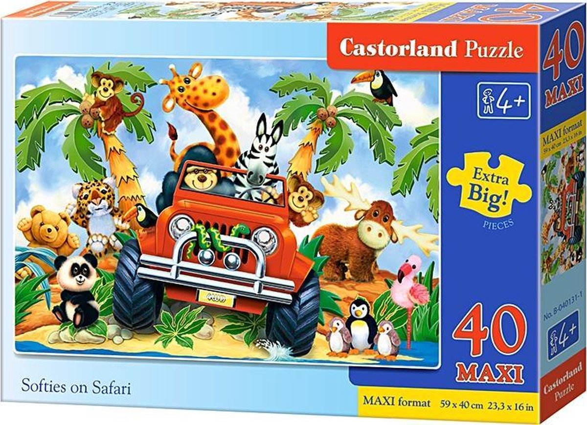 Castorland softies en safari - 40 piezas maxi
