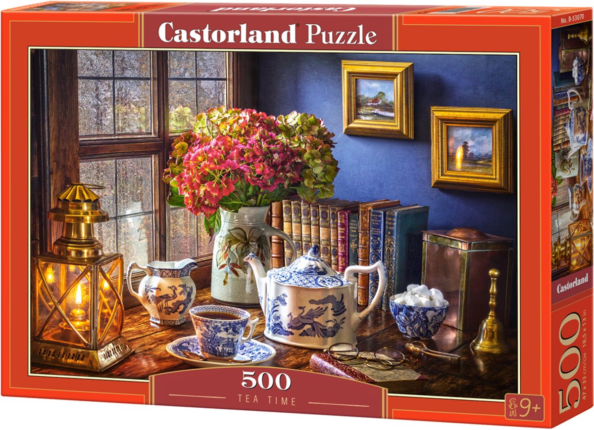 Castorland tea time – puzzel – 500 stukjes – satijnen afwerking – perfecte pasvorm – europese kwaliteit