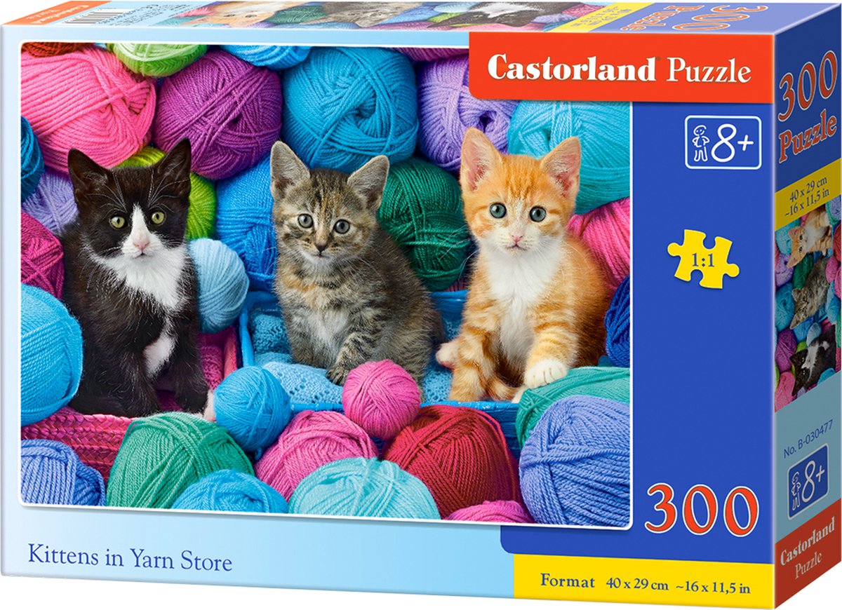 Castorland kittens in yarn store – puzzel – 300 stukjes – katten – premium kwaliteit