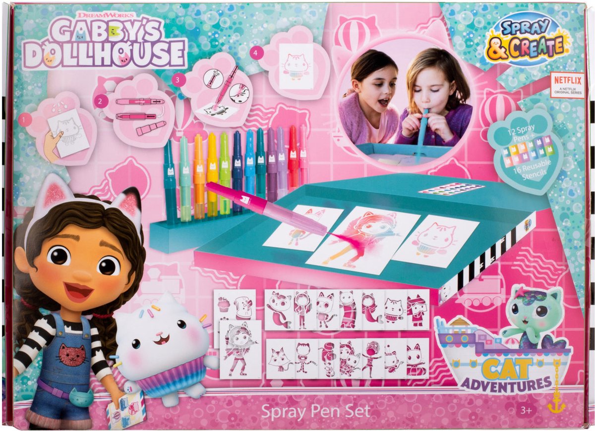 Canenco Gabby's dollhouse Blaaspennen Set Deluxe