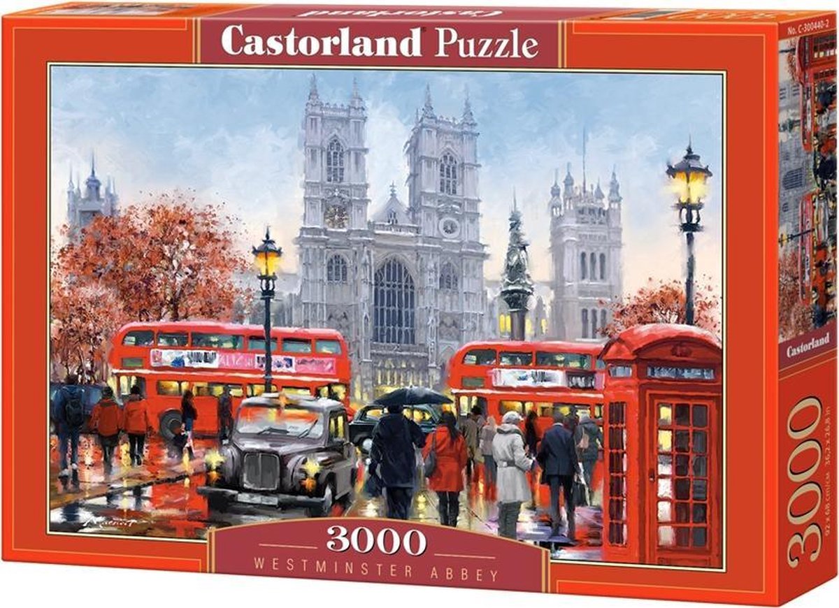 Castorland westminster abbey – puzzel – 3.000 stukjes – satijnen afwerking – perfecte pasvorm – europese kwaliteit