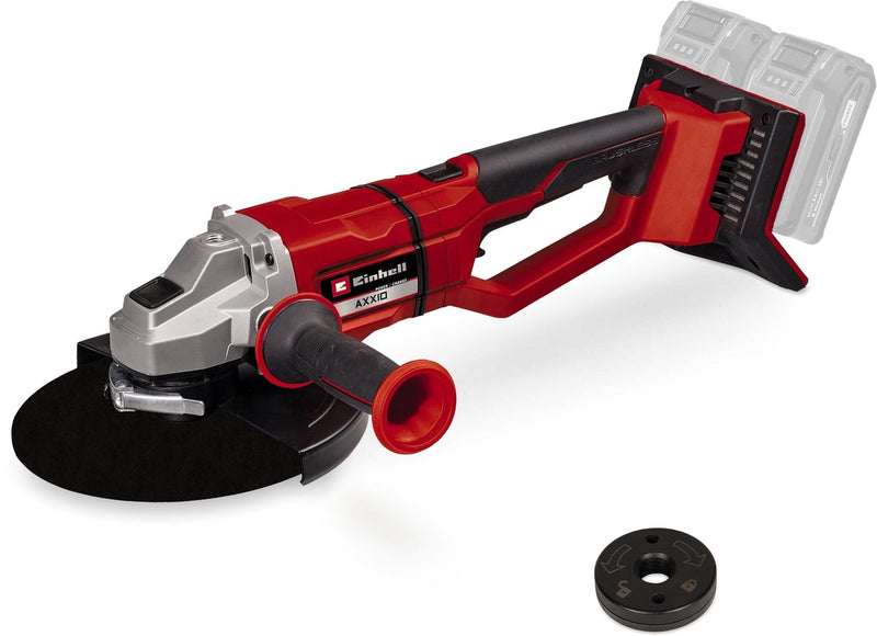 Amoladora angular profesional a batería Einhell axxio 36 230 q bl li solo - power x-change - 36 v li-ion - motor sin escobillas - ø230 mm - 6.600 t min - máx. profundidad de corte: 70 mm - tuerca de liberación rápida - excl. batería, cargador y muela