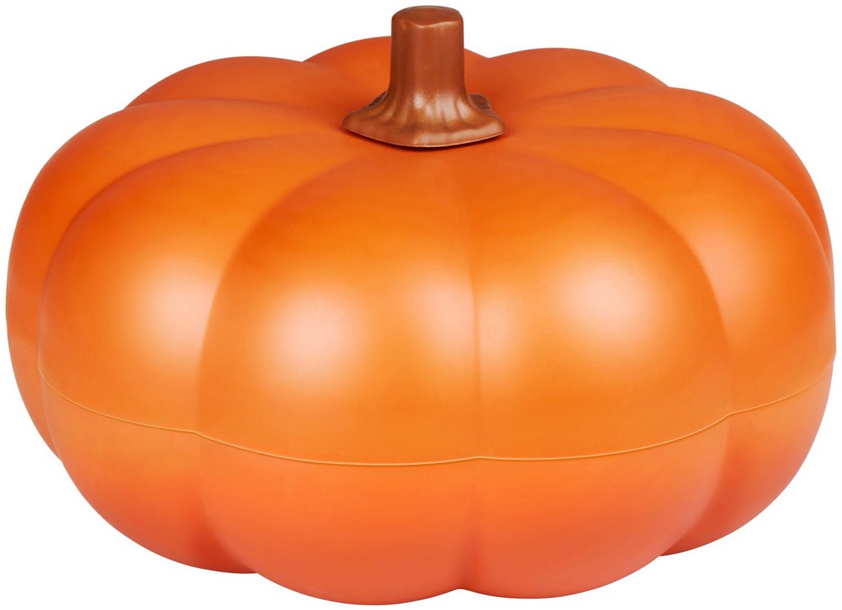 Alpina serveerschaal pompoen – snackbox met 3 vakken – halloween decoratie – oranje