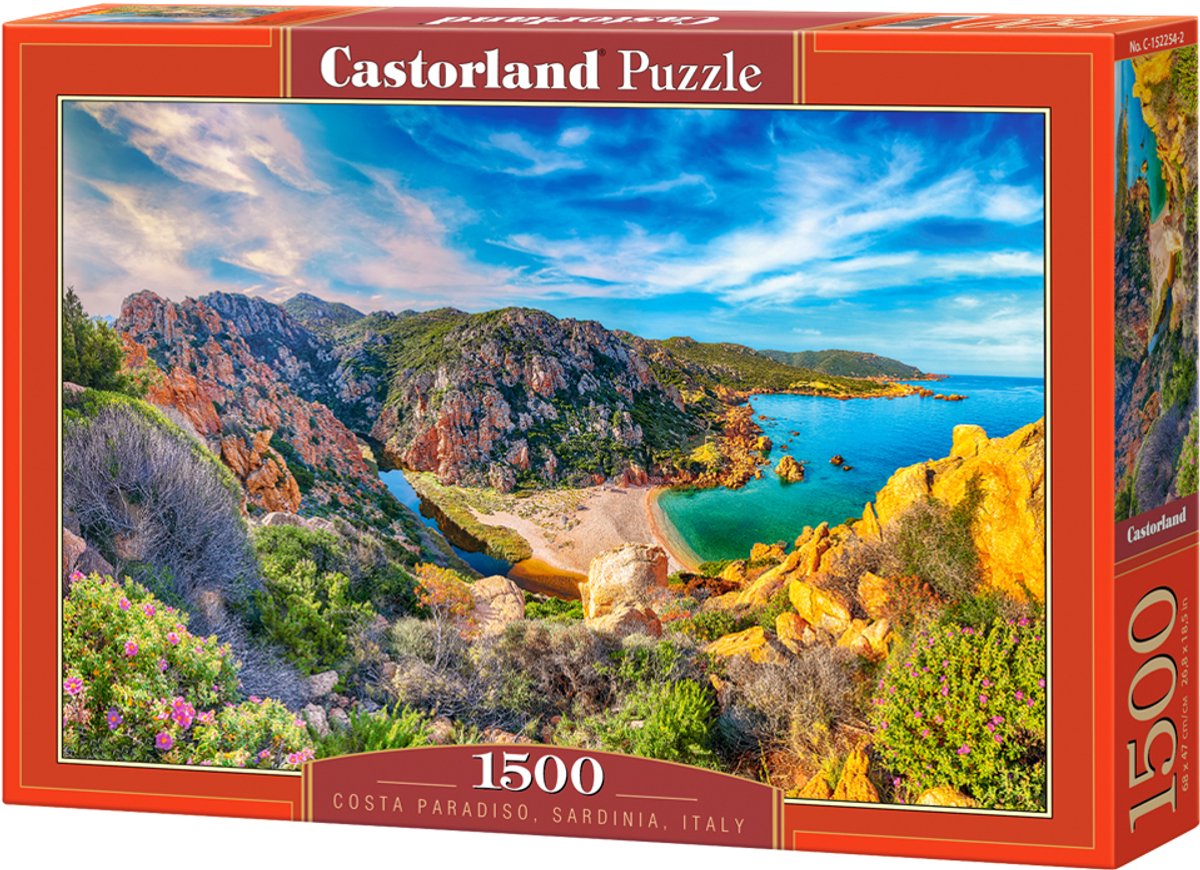 Castorland legpuzzel costa paradiso sardinië italië - 1500 stukjes puzzel.
