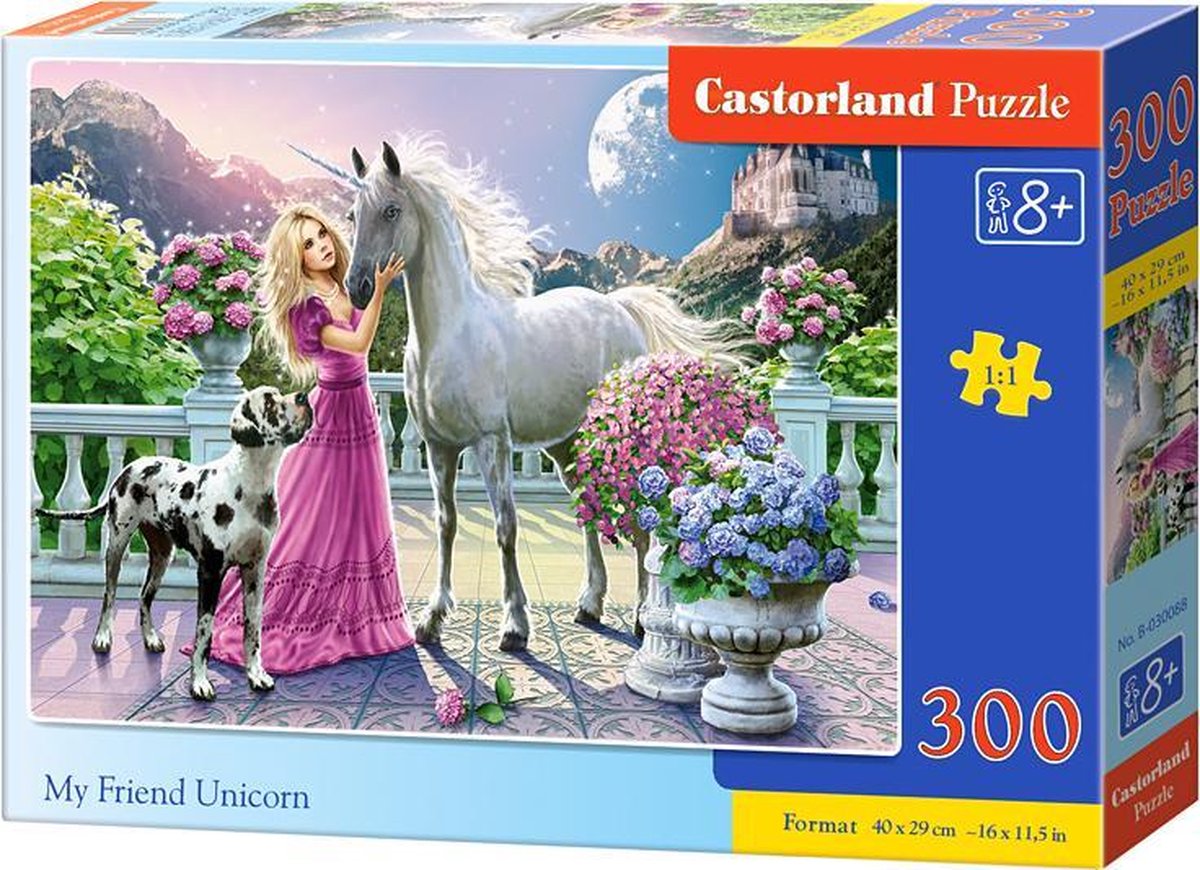 Castorland mi amigo unicornio – rompecabezas – 300 piezas – unicornio – calidad premium