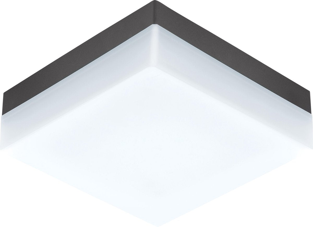 Eglo sonella plafondlamp - wandlamp buiten - led - 21,5 cm - antraciet wit