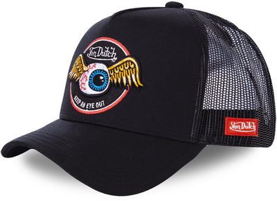 Von dutch - snapback trucker cap rag blk | one size | verstelbaar | druksluiting - zwart