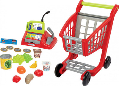 Ecoiffier 100% Shopping Cart Groceries Cash register