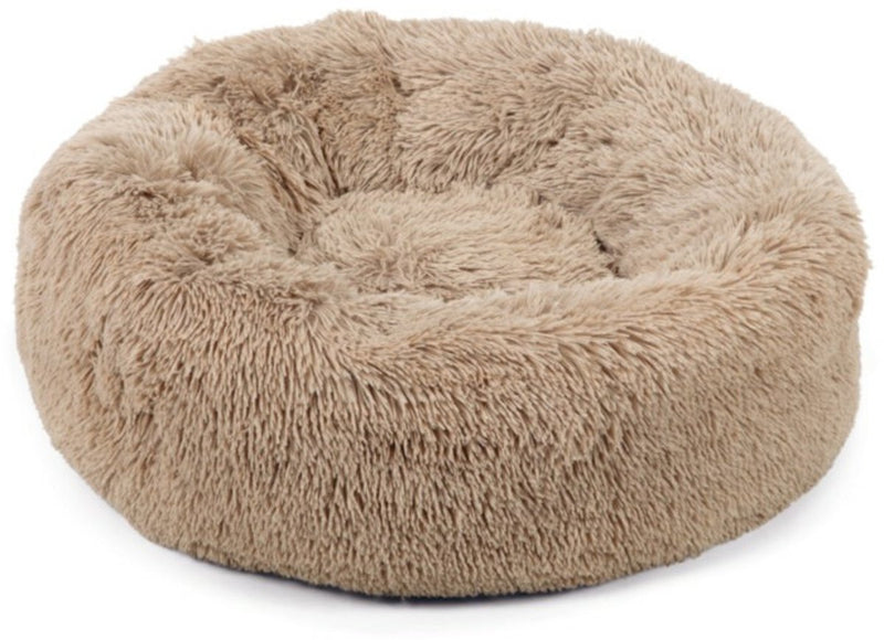 Beeztees yali - hondenmand - pluche - fluffy - beige - diam. 70 cm