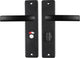 Starx deurklink zwart � deurbeslag � deurschild met toiletsluiting (wc57�5) � deurklink blok