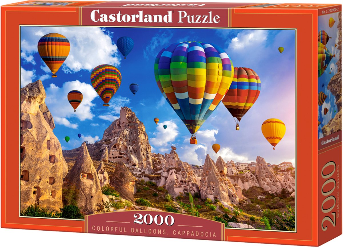 Castorland colorful balloons, cappadocia – puzzel – 2000 stukjes – satijnen afwerking – perfecte pasvorm – europese kwaliteit