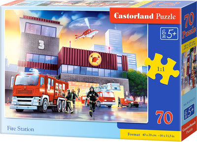 Castorland fire station – puzzel – 70 stukjes – brandweer – premium kwaliteit
