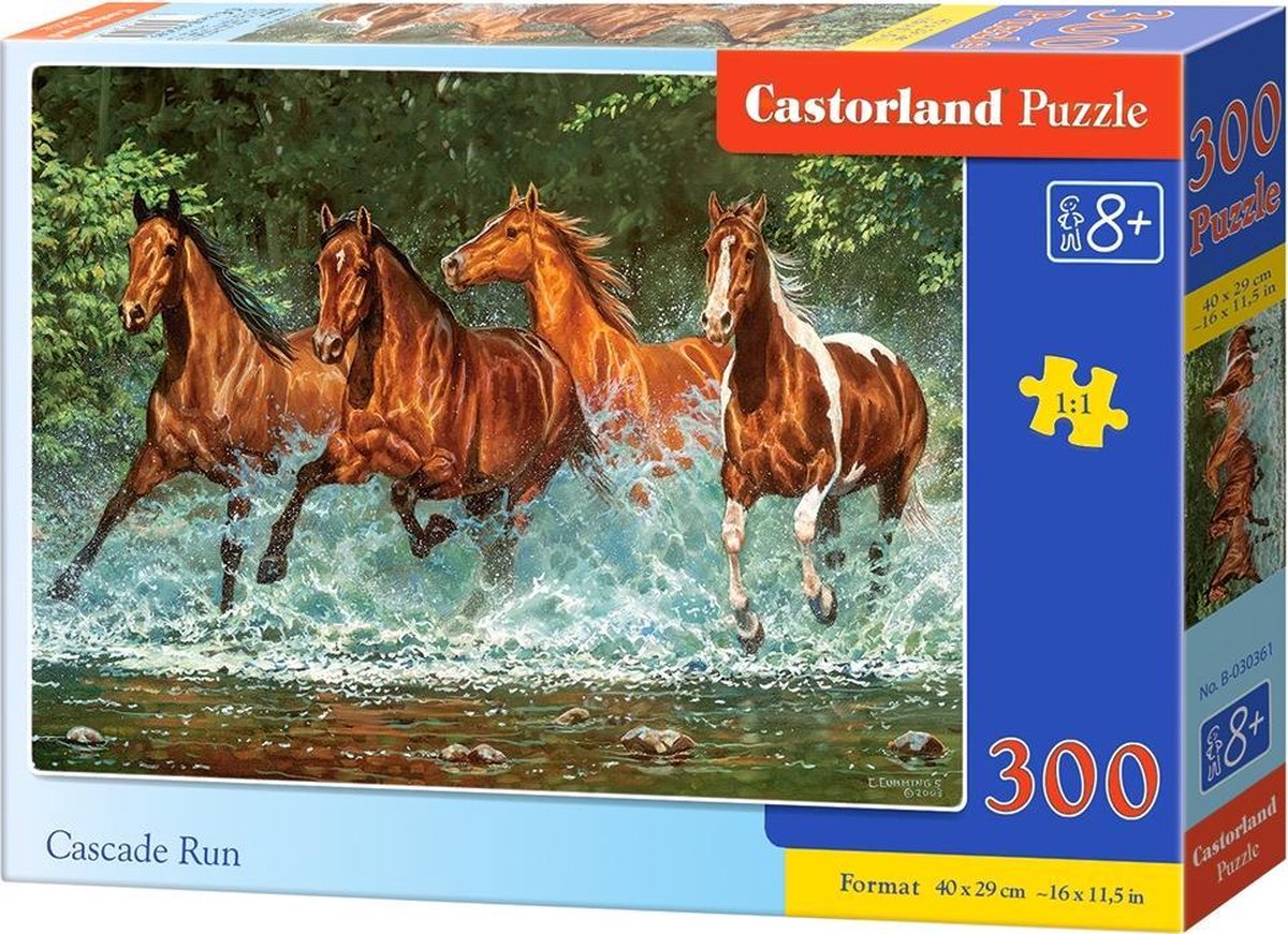 Castorland cascade run – puzzel – 300 stukjes – waterval – premium kwaliteit