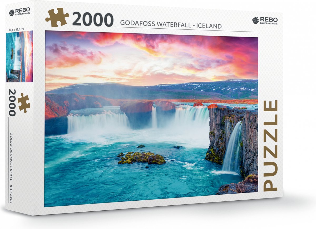 Rebo Productions Rebo Jigsaw Puzzle 2000 Pezzi - Cascata Godafoss