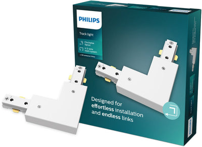Philips LED Philips EasyLink - conector - conector en forma de L - esquina derecha - blanco - iluminación sobre riel