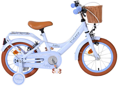 Bicicleta infantil Volare Ashley - niña - 14 pulgadas - azul pastel - dos frenos de mano