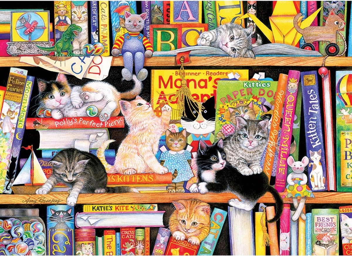 Famiglia di puzzle Cobble Hill: gattini delle storie 350 pezzi