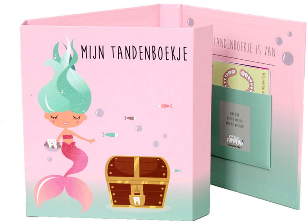 Toothwonders - libro de dientes de sirena - práctico porta dientes con cierre magnético