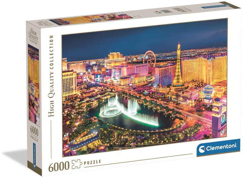 Clementoni - rompecabezas - 6000 piezas - las vegas - rompecabezas para adultos - colección de alta calidad