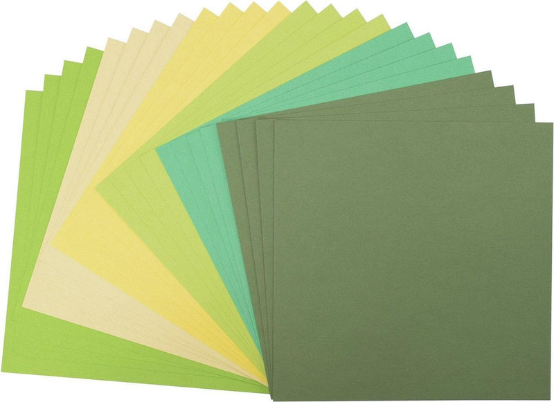 Cartulina creativa Florence Vaessen, papel para tarjetas resistente 216 g - verde, 24 piezas. 30,5x30,5cm
