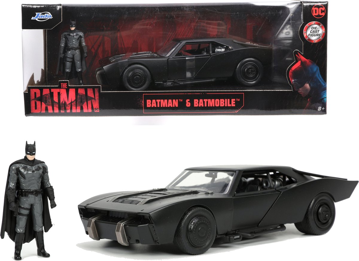 Jada Batman con Die Cast Batmobile Auto 1:24