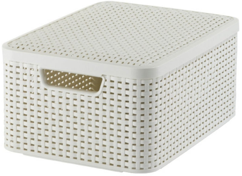 Estilo de caja de almacenamiento Curver Curver con tapa M 18 L crèmewit