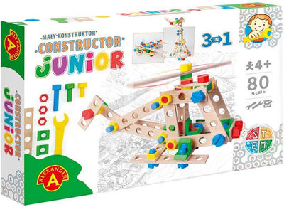Alexander toys constructor junior - 3×1 - helicopter - 80 pcs