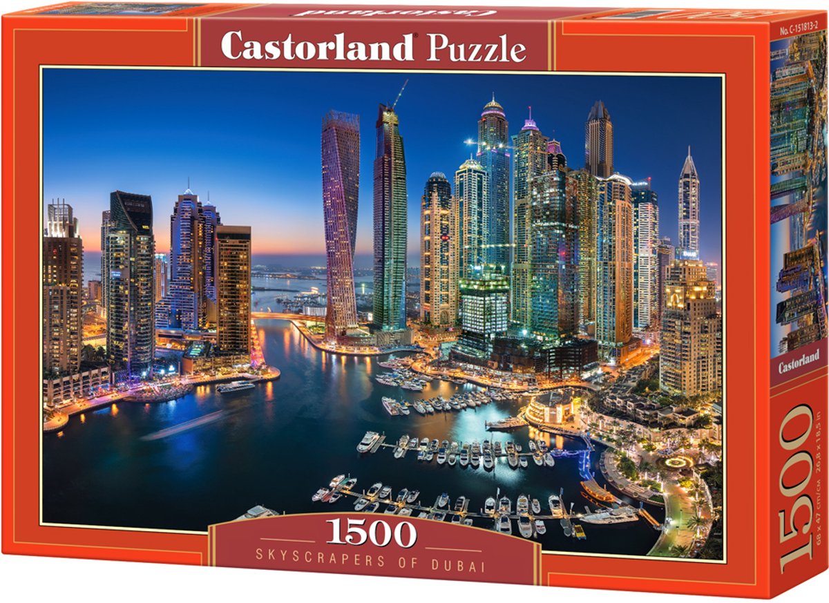 Castorland skyscrapers of dubai – puzzel – 1.500 stukjes – satijnen afwerking – perfecte pasvorm – europese kwaliteit