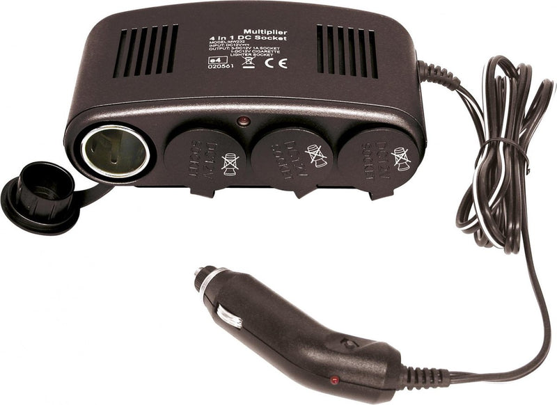 Carpoint led 4-weg aanstekerdoos - 12v - 10a