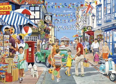 Gibsons - heading for the beach (by trevor mitchell) - 1000 pieces 68×49cm (w×h) - jigsaw puzzle for adults