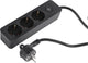 Presa Q-link - 3 vie - con interruttore - piatta - 3 x 1,5 mmâ² - 1,5 m - PVC - nera