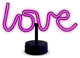 Partyfunlights - Lampada LED al neon Love - Love - Rosa - con USB e batterie