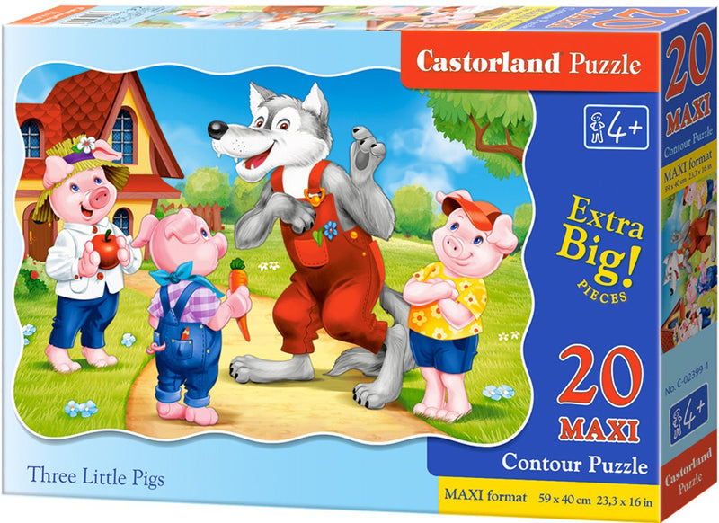 Castorland puzzle 20 maxi tre porcellini