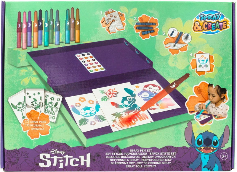 Set di penne spray Stitch, scatola da tavolo | 6 pezzi
