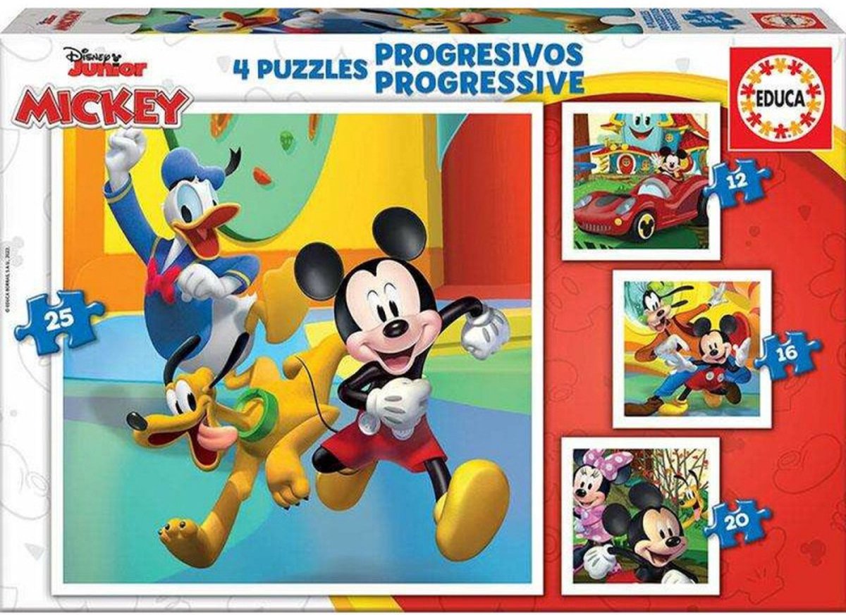 Educa - puzzel - 12 , 16 , 20 , 25 stuks - mickey en friends