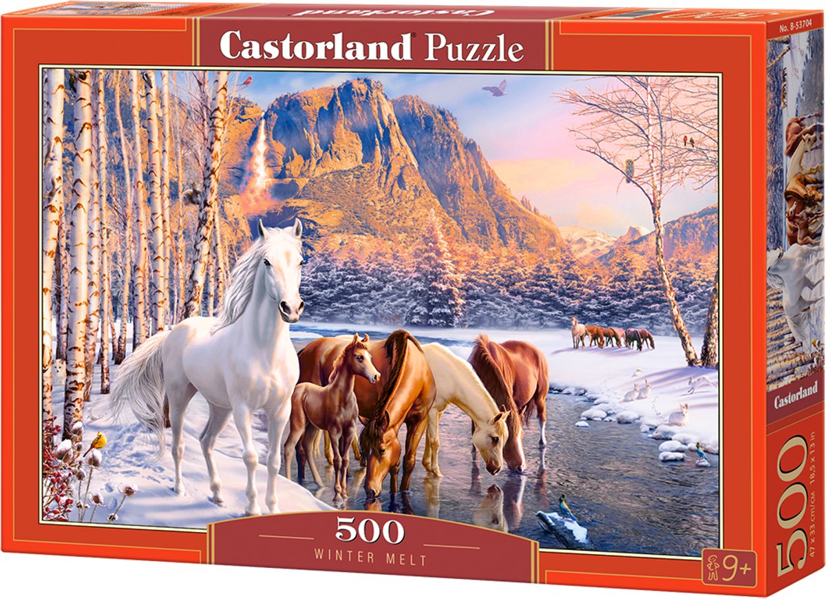 Castorland winter melt – puzzel – 500 stukjes – satijnen afwerking – perfecte pasvorm – europese kwaliteit