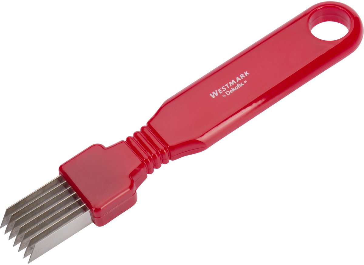 Taglierina per sottaceti Westmark con 7 lame, lunghezza: 16,3 cm, plastica in acciaio inossidabile, argento rosso, 51242260