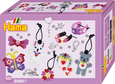 Hama - set de cuentas para planchar - set de moda en caja de regalo - 2000 piezas